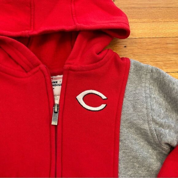 MLB Cincinnati Reds red/grey zip up hoodie - Picture 3 of 4